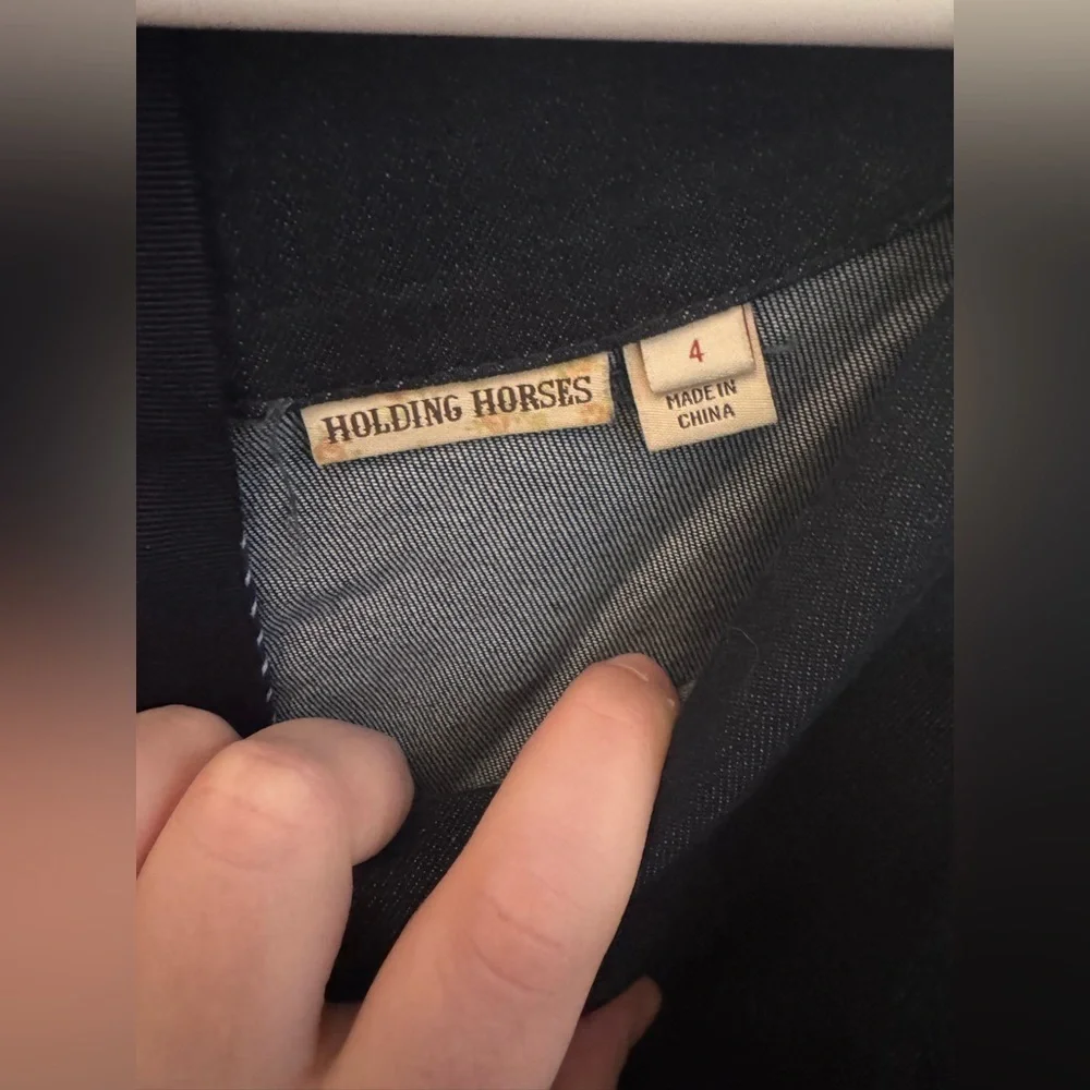 HOLDING HORSES Dark Blue Denim Tie Dress, size 4